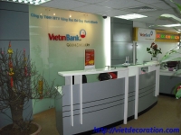 Thiết kế và thi công nội thất văn phòng  sàn giao dịch vàng thuộc Viettin Bank- Hà Nội