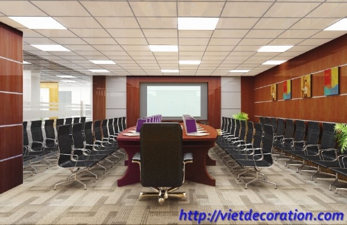 Thiết kế và thi công nội thất văn phòng  sàn giao dịch vàng thuộc Viettin Bank- Hà Nội